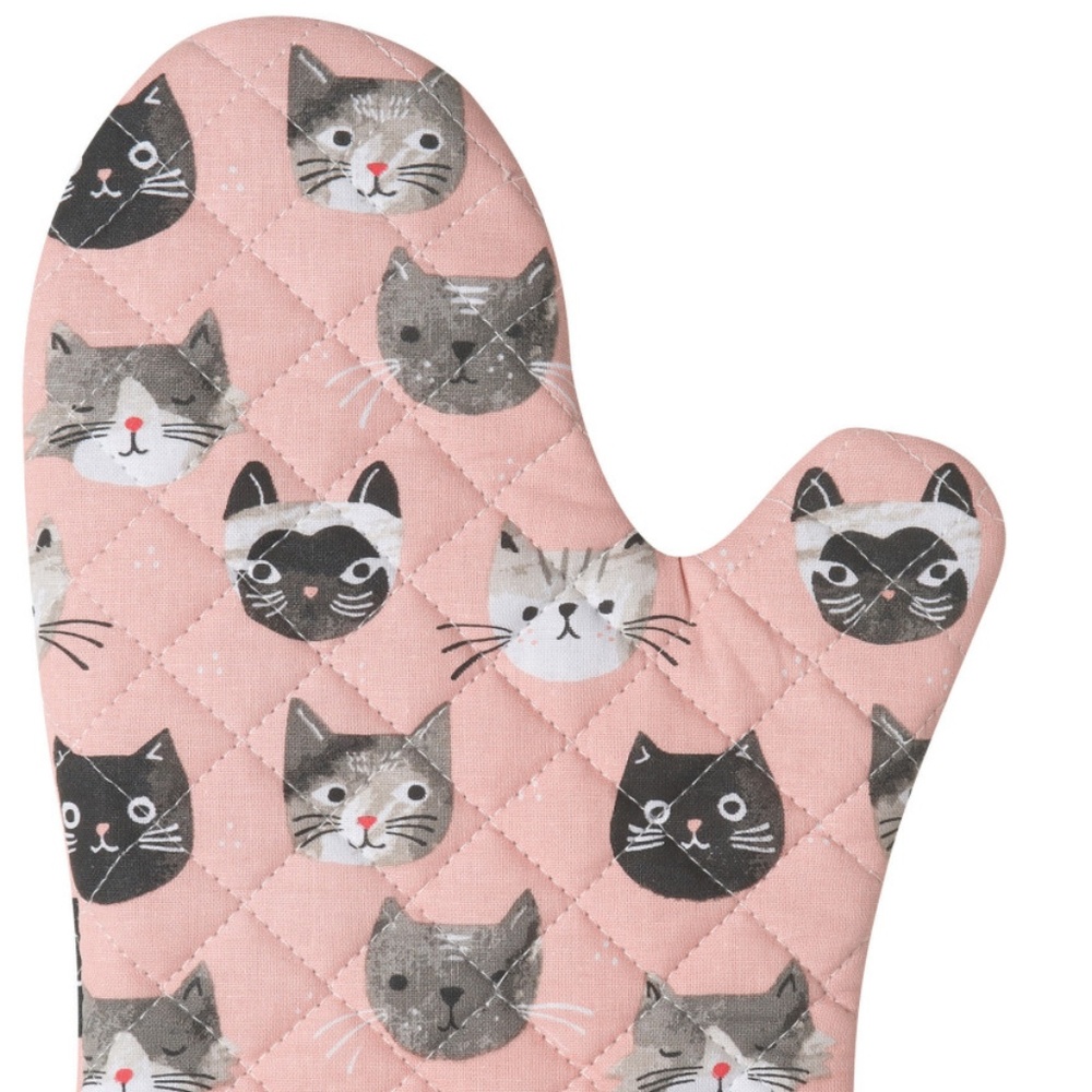 NOW DESIGNS Oven Mitts Set of 2 Cats Meow NWT